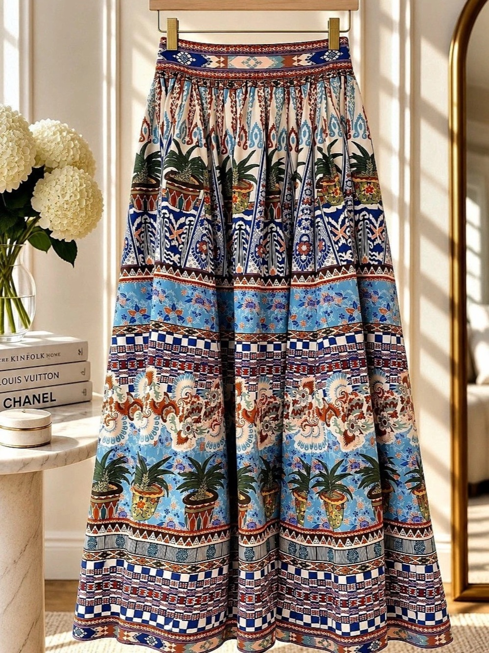 NWT 2026 season Emporio Sirenuse Ombretta 1 Chimera Skirt Blue & Orange Size 38